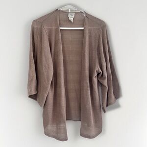Women’s Cardigan Size S Tan Lightweight, Thin Sweater DayTrip Wide Sleeve Casual